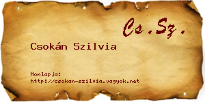 Csokán Szilvia névjegykártya