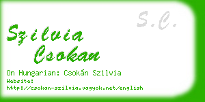szilvia csokan business card